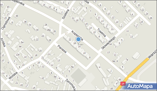 Stryków, Kopernika Mikołaja, 16, mapa Stryków