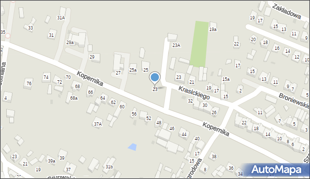 Stryków, Kopernika Mikołaja, 23, mapa Stryków