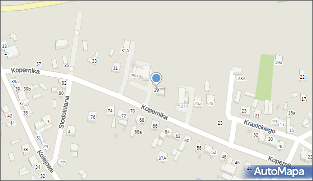Stryków, Kopernika Mikołaja, 29, mapa Stryków