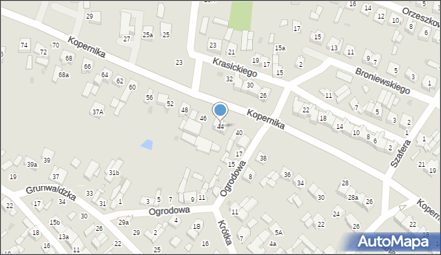 Stryków, Kopernika Mikołaja, 44, mapa Stryków