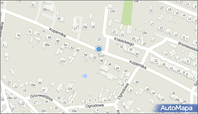 Stryków, Kopernika Mikołaja, 50, mapa Stryków