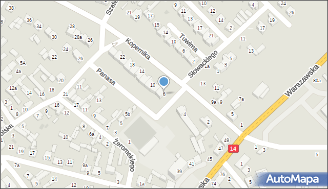 Stryków, Kopernika Mikołaja, 6, mapa Stryków