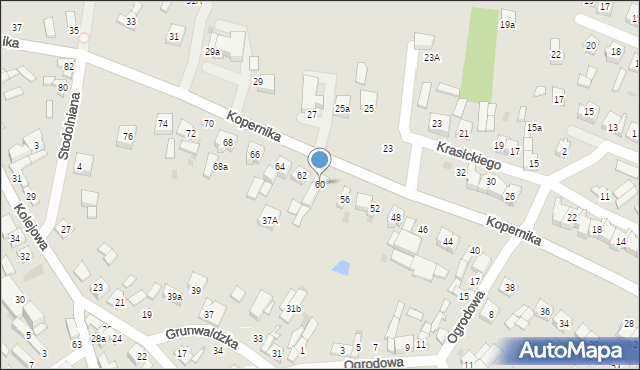 Stryków, Kopernika Mikołaja, 60, mapa Stryków