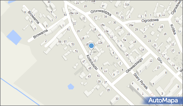 Stryków, Kościuszki Tadeusza, gen., 14, mapa Stryków