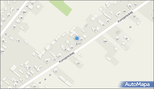 Strzałków, Konopnickiej Marii, 31, mapa Strzałków