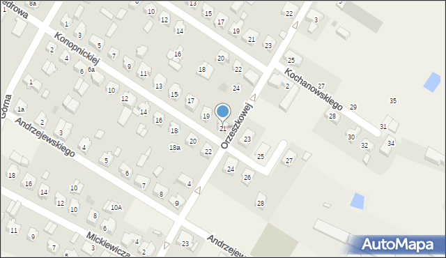 Strzałkowo, Konopnickiej Marii, 21, mapa Strzałkowo