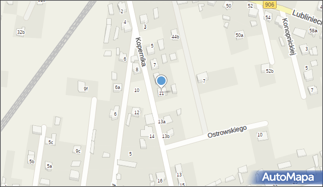 Strzebiń, Kopernika Mikołaja, 11, mapa Strzebiń