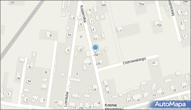 Strzebiń, Kopernika Mikołaja, 13a, mapa Strzebiń