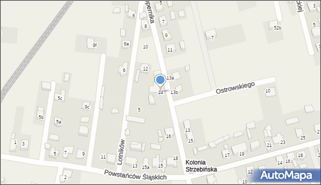 Strzebiń, Kopernika Mikołaja, 14, mapa Strzebiń