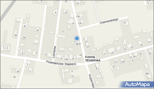 Strzebiń, Kopernika Mikołaja, 16, mapa Strzebiń