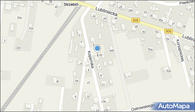 Strzebiń, Kopernika Mikołaja, 5, mapa Strzebiń