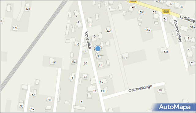 Strzebiń, Kopernika Mikołaja, 9, mapa Strzebiń