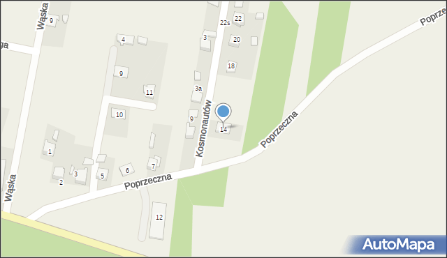 Strzebiń, Kosmonautów, 14, mapa Strzebiń