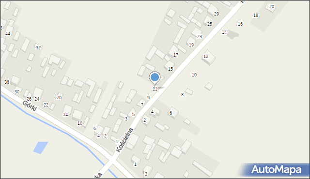 Strzegom, Kościelna, 11, mapa Strzegom