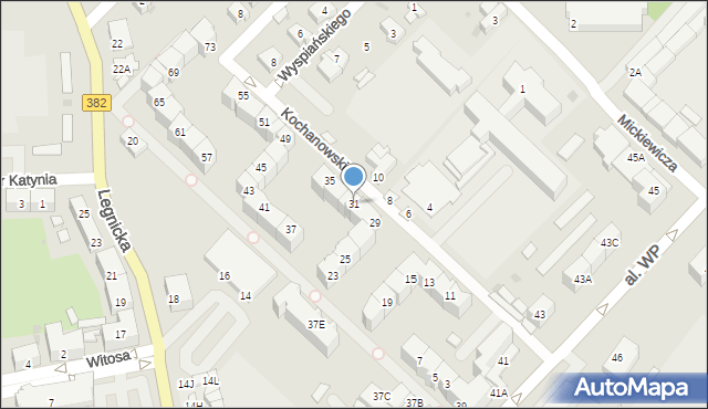 Strzegom, Kochanowskiego Jana, 31, mapa Strzegom