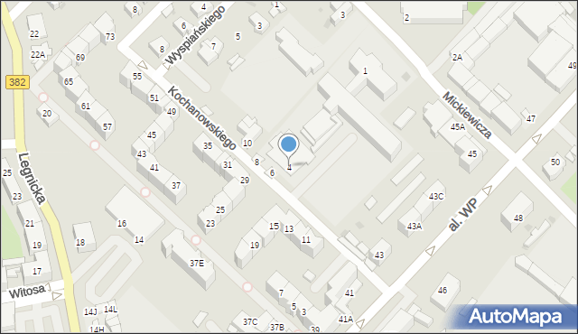 Strzegom, Kochanowskiego Jana, 4, mapa Strzegom