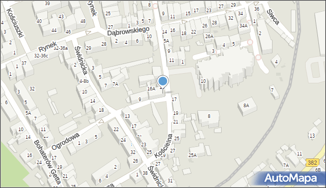 Strzegom, Kościelna, 18, mapa Strzegom