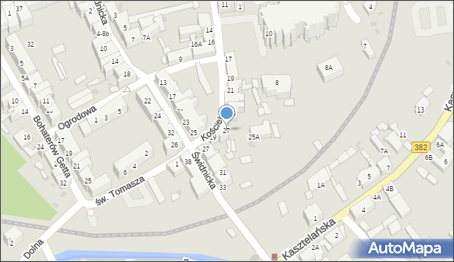 Strzegom, Kościelna, 27, mapa Strzegom