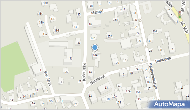 Strzegom, Kościuszki Tadeusza, gen., 14A, mapa Strzegom