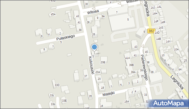 Strzegom, Kościuszki Tadeusza, gen., 24, mapa Strzegom