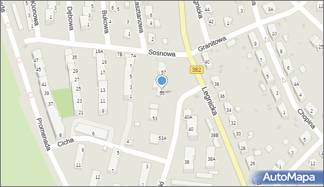 Strzegom, Kościuszki Tadeusza, gen., 55, mapa Strzegom
