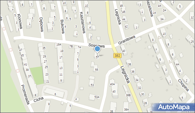 Strzegom, Kościuszki Tadeusza, gen., 57, mapa Strzegom