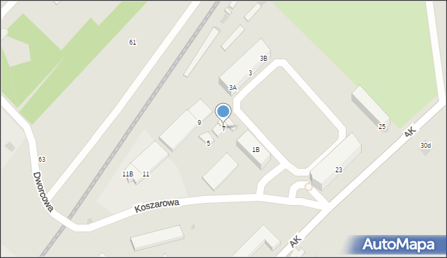 Strzegom, Koszarowa, 7, mapa Strzegom