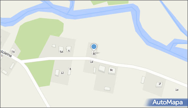 Strzegowo, Kościelna, 3C, mapa Strzegowo