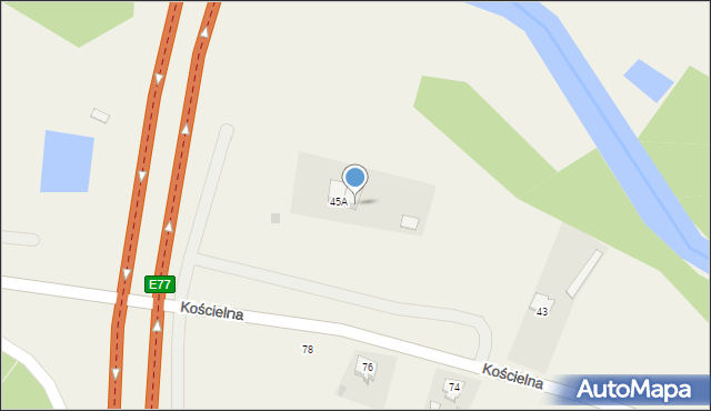 Strzegowo, Kościelna, 45B, mapa Strzegowo