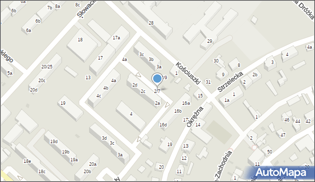 Strzelce Krajeńskie, Kościuszki Tadeusza, gen., 2/7, mapa Strzelce Krajeńskie