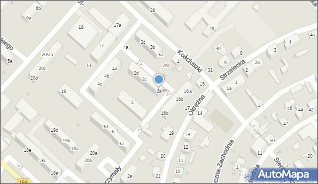 Strzelce Krajeńskie, Kościuszki Tadeusza, gen., 2a, mapa Strzelce Krajeńskie