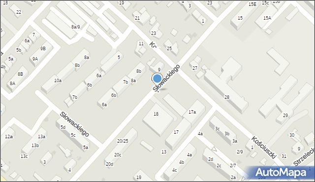 Strzelce Krajeńskie, Kościuszki Tadeusza, gen., 4, mapa Strzelce Krajeńskie