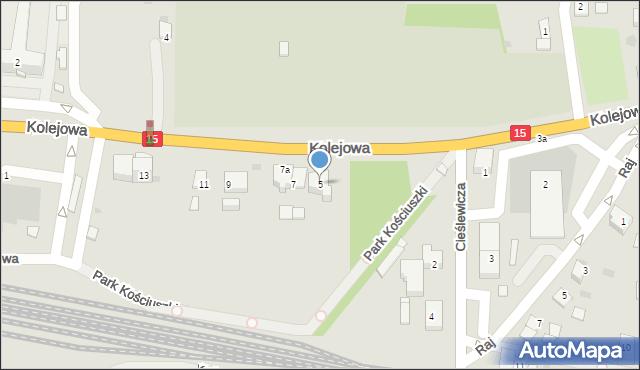 Strzelno, Kolejowa, 5, mapa Strzelno