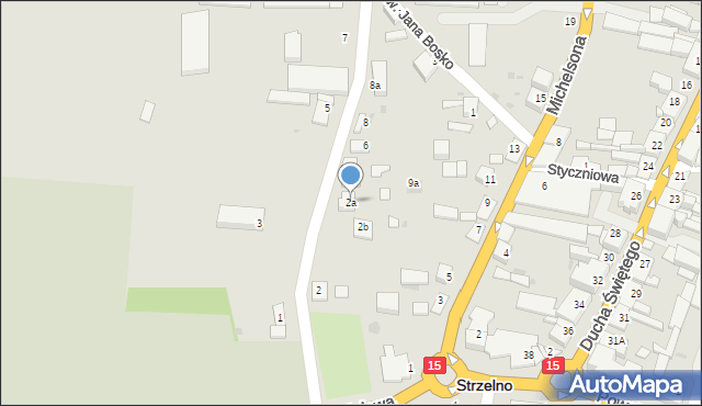Strzelno, Kościuszki Tadeusza, gen., 2a, mapa Strzelno