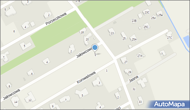 Strzeniówka, Konwaliowa, 2, mapa Strzeniówka