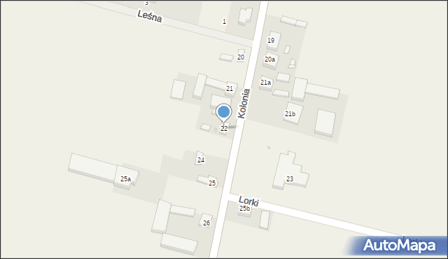 Strzyżew, Kolonia, 22, mapa Strzyżew