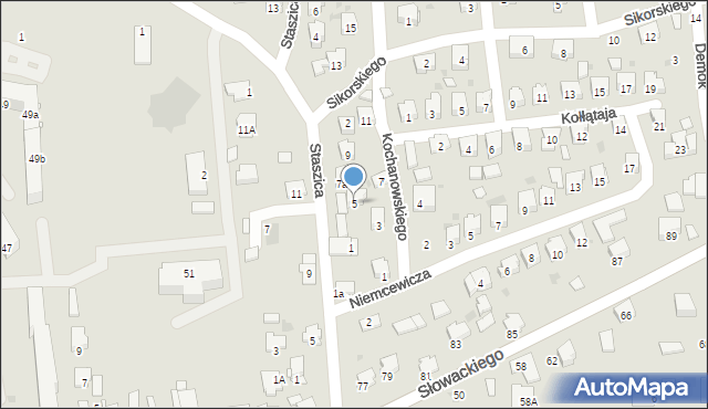 Strzyżów, Kochanowskiego Jana, 5, mapa Strzyżów