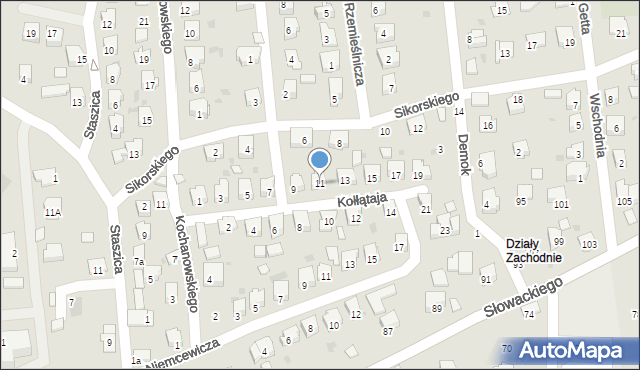 Strzyżów, Kołłątaja Hugo, 11, mapa Strzyżów