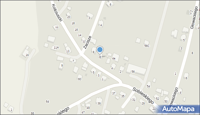 Strzyżów, Kościuszki Tadeusza, gen., 6, mapa Strzyżów