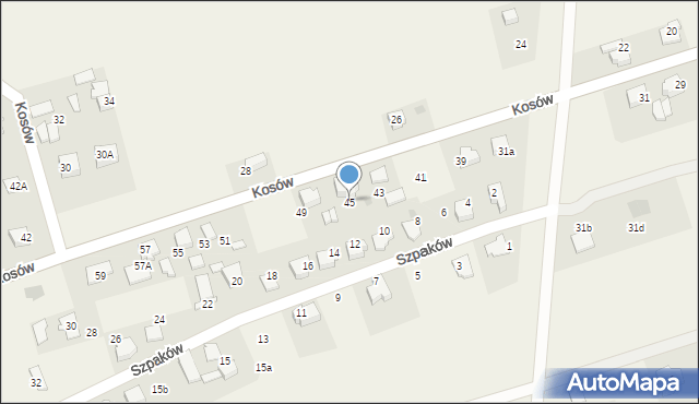 Studzienice, Kosów, 45, mapa Studzienice