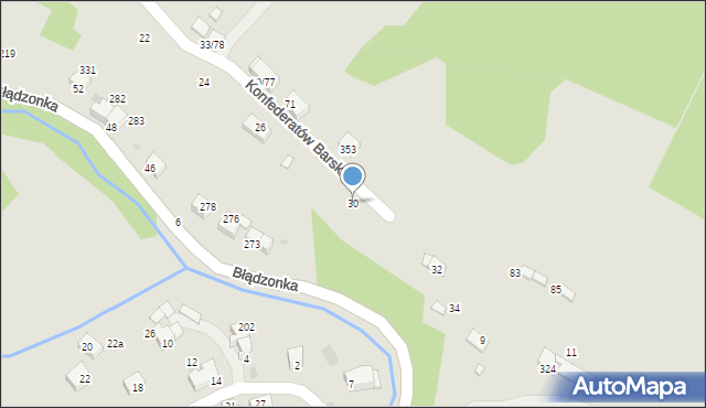 Sucha Beskidzka, Konfederatów Barskich, 30, mapa Sucha Beskidzka