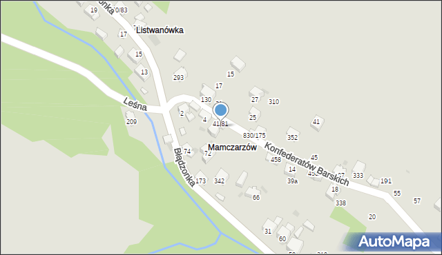 Sucha Beskidzka, Konfederatów Barskich, 6, mapa Sucha Beskidzka