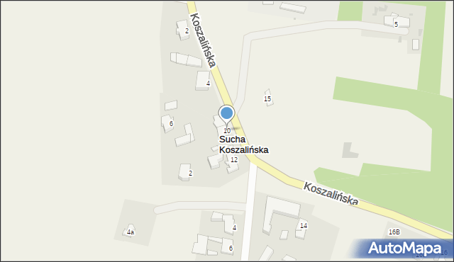Sucha Koszalińska, Koszalińska, 10, mapa Sucha Koszalińska