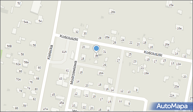 Suchedniów, Kościuszki Tadeusza, gen., 35, mapa Suchedniów