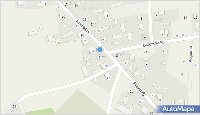 Suchożebry, Kościelna, 24, mapa Suchożebry