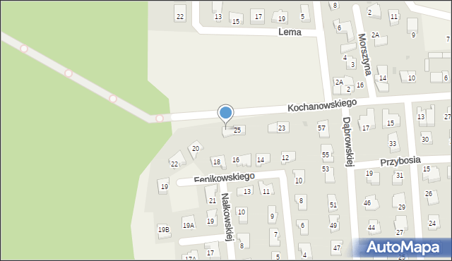 Suchy Dwór, Kochanowskiego Jana, 25A, mapa Suchy Dwór
