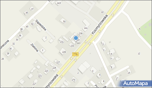 Sulechów, Kocmyrzowska, 235, mapa Sulechów