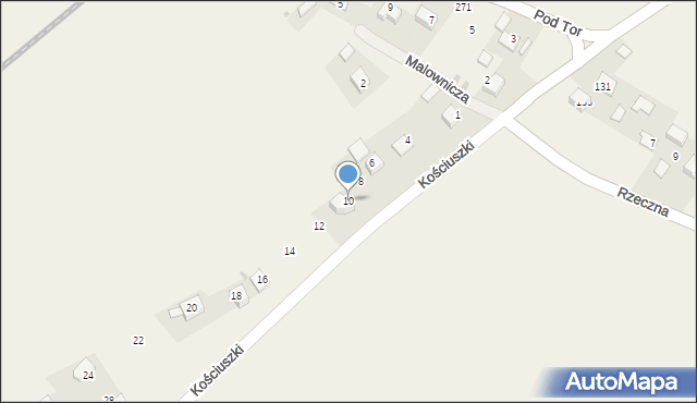 Sulechów, Kościuszki Tadeusza, gen., 10, mapa Sulechów