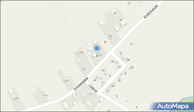 Sulechów, Kościuszki Tadeusza, gen., 42, mapa Sulechów