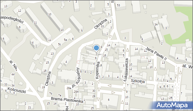 Sulechów, Kopernika Mikołaja, 7, mapa Sulechów